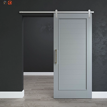 Interroom Door 90cm Width 3D model image 1 