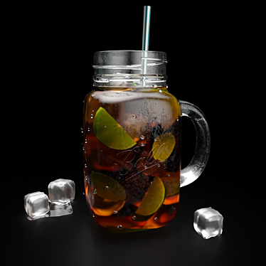 Refreshing Mason Jar Tea 3D model image 1 