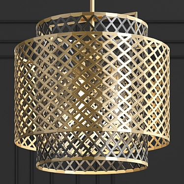 Antique Electrum Kinetic Chandelier 3D model image 1 