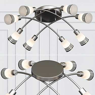 Jenna Gold Chandelier: Evrosvet 90096-8 3D model image 1 