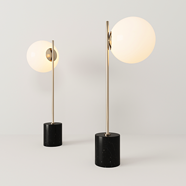 Elegant Bohrer 22" Table Lamp 3D model image 1 