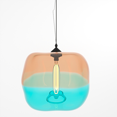 Multicolor Glass Lamp 3D model image 1 