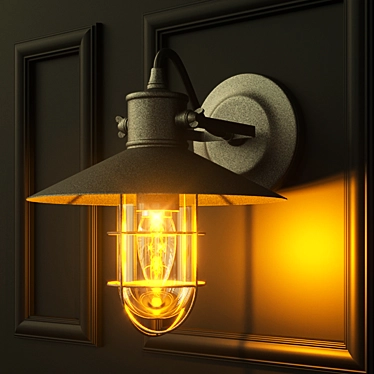 Harbor Sconce: All-Weather Steel & Aluminum Lighting 3D model image 1 