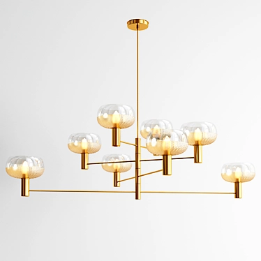 Elegant Four-Tier Chandelier: Otto Luce 3D model image 1 