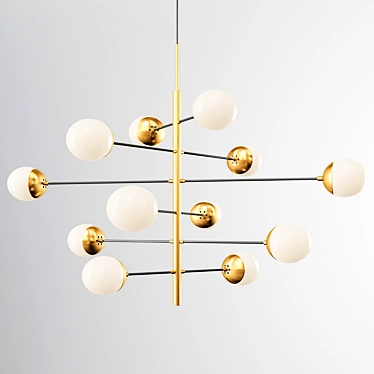 Elegant Payne Chandelier: Graceful Lighting 3D model image 1 