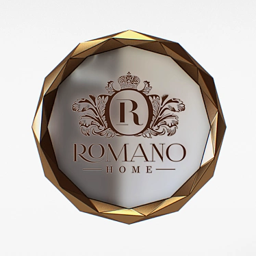 Title: Elegant Sculptural Mirror by Romano Home 3D model image 1 