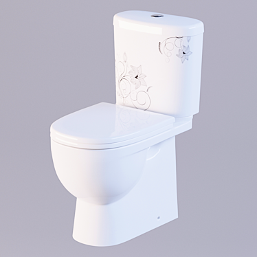 Title: Sanita Luxe Art Flora WC - Compact and Stylish 3D model image 1 