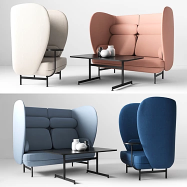 Elegant Plenum Sofas: Perfect Balance of Comfort and Style 3D model image 1 