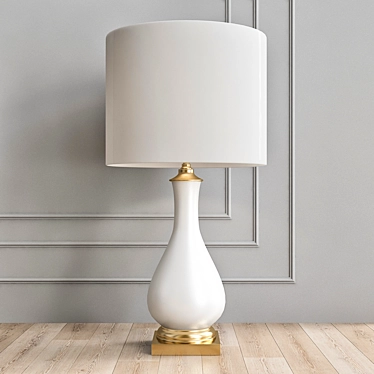 Elegant Lynton Cream Table Lamp 3D model image 1 