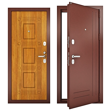 Premium Steel Entry Doors - Groff P3 3D model image 1 