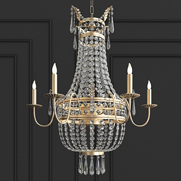 Glimmering Paris Chandelier 3D model image 1 