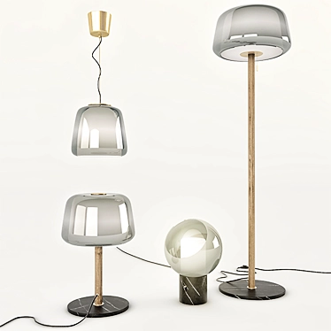 Elegant Ikea Evedal Lighting Set 3D model image 1 