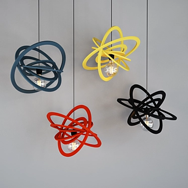 Revolutionary Circle Suspension Lights 3D model image 1 