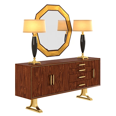 Midcentury Buffet in Lexington Carnegie Collection 3D model image 1 