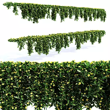 Versatile hanging plant: 14 modular pieces 3D model image 1 