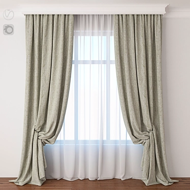 Elegant Drapery: Perfect for Any Décor 3D model image 1 