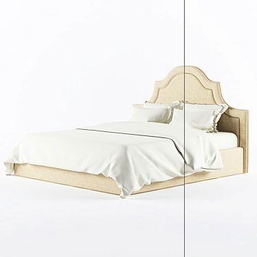 Title: Marko Kraus Amelia Bed 180 - Elegant and Spacious 3D model image 1 