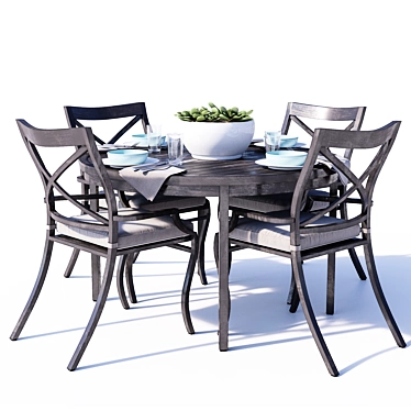 Canyon Metal Spring Dining Set 3D model image 1 