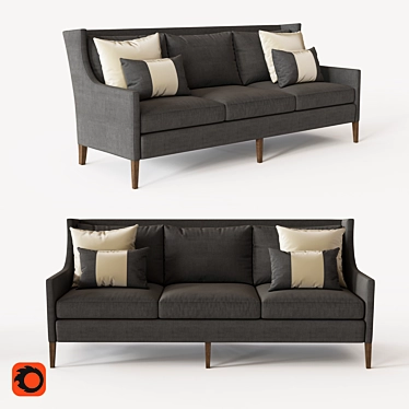 Restoration Hardware Sloan Wingback Sofa 3D model image 1 