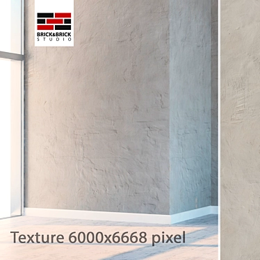 Seamless High Detail Plaster Texture 3D model image 1 