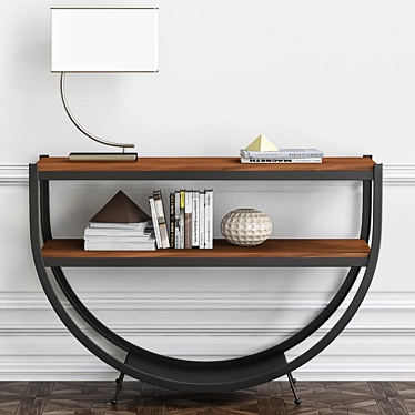 Sleek Modern WayFair Console 3D model image 1 