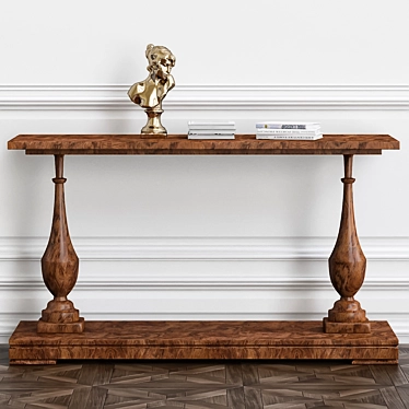 Modern Industrial Console Table 3D model image 1 