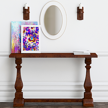 Elegant Adrienne Console Table 3D model image 1 