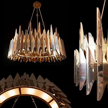 Luxury Vintage-Inspired Chandelier: Palermo 3D model image 1 