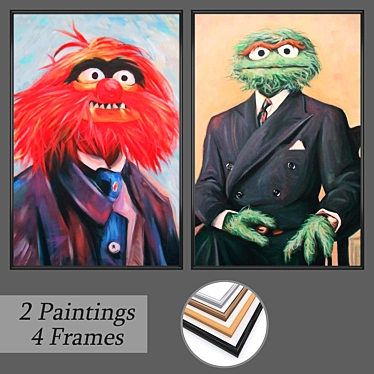 Multiframe Wall Art Set 3D model image 1 