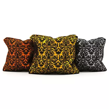 Elegant Bliss: Decorative Pillows 3D model image 1 