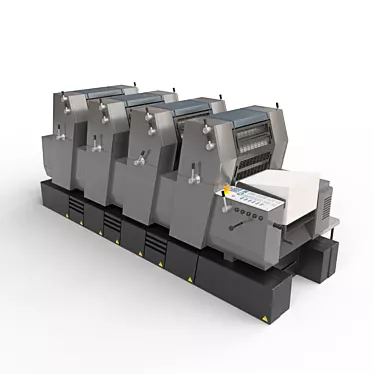 Heidelberg 4-Color Offset Printer 3D model image 1 