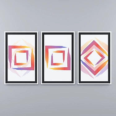 Geometric Abstraction Art Collection 3D model image 1 