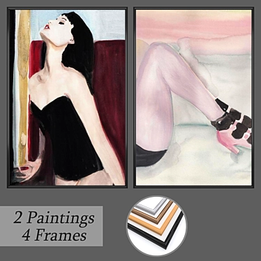 Modern Wall Art Set: No. 438 3D model image 1 