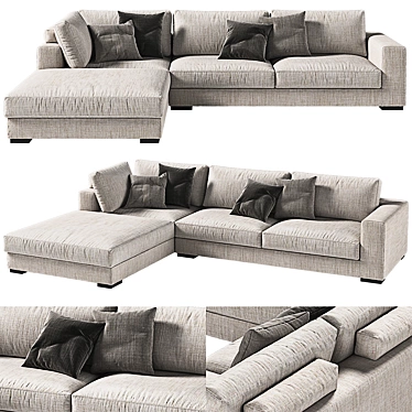 Sleek Swing Sofa: Modern & Spacious 3D model image 1 