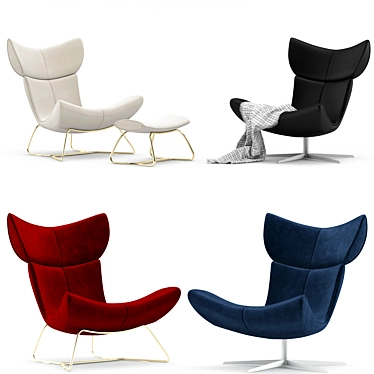 Modern Imola Armchair: Sleek Design 3D model image 1 