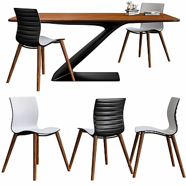 Modern Italian Dining Set by Oliver B 3D model image 1 