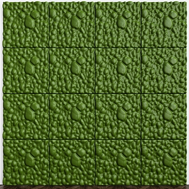 Elegant Leaves 3D Wall Panels 3D model image 1 