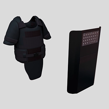 Ultimate Body Armor & Shield 3D model image 1 
