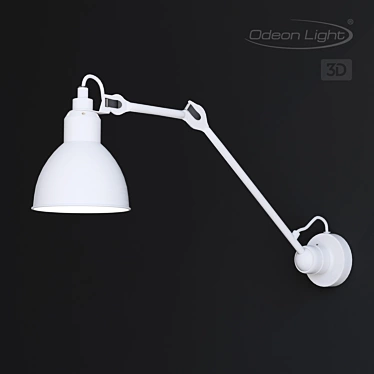 Modern White Metal Sconce Bracket: ODEON LIGHT 4126 / WD ARTA 3D model image 1 