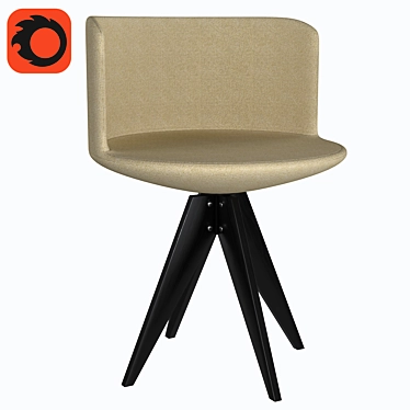 Michele George Swivel Chair 3D model image 1 