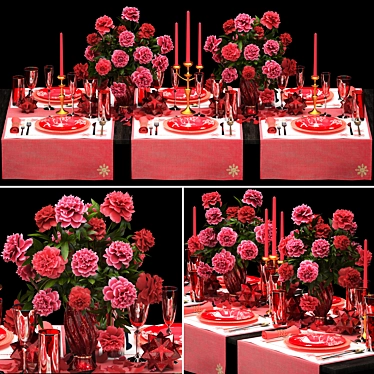 Festive Table Setting with ZARA HOME 3D model image 1 