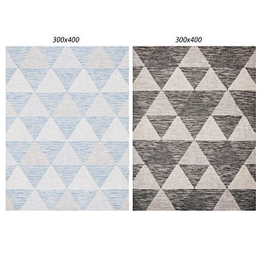 Stylish Triangle Flat-Woven Rug 3D model image 1 