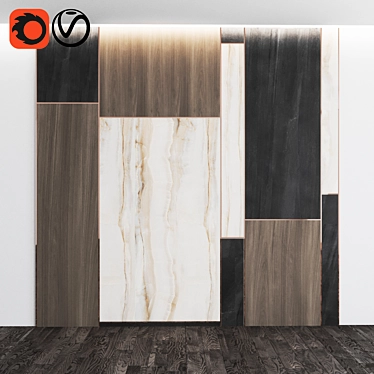 Marble Panel Wall Solution 3D model image 1 