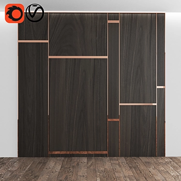 Wooden Wall Decor Solution 3D model image 1 