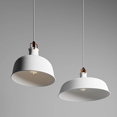 RANARP Pendant Light - White Shade 3D model image 1 