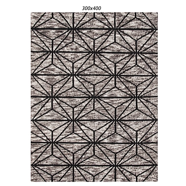 Charcoal & Gray Hand Loomed Rug 3D model image 1 