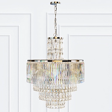 Elegant Rossborough Crystal Chandelier 3D model image 1 