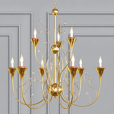 Elegant Iona Chandelier 3D model image 1 