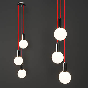 Rhea LED Multi Pendant Light: Modern Elegance 3D model image 1 