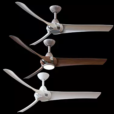 Droid Ceiling Fan: Sleek and Modern 3D model image 1 